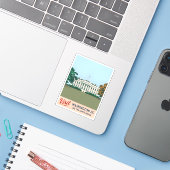 Vintage Travel White House Washington DC Aufkleber (Laptop mit iPhone)