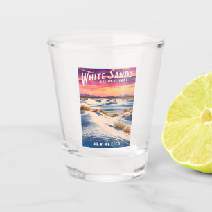 Vintage Travel White Sands Nationalpark Retro Schnapsglas
