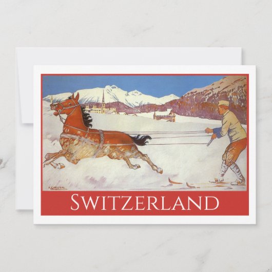 Vintage Travel, Winter in Engadin Schweiz (Vorderseite)