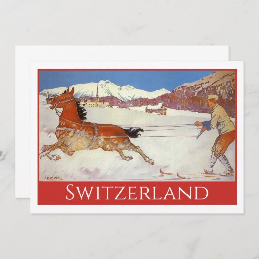 Vintage Travel, Winter in Engadin Schweiz (Vorne/Hinten)