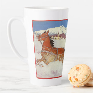 Vintage Travel, Winter in Engadin Schweiz Milchtasse