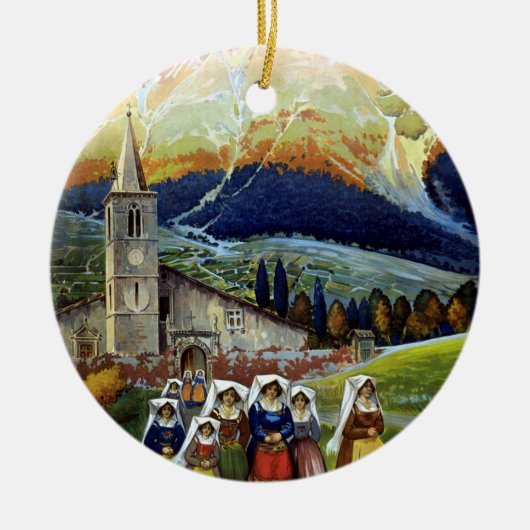 Vintage Travel, Women of Abruzzo, Italien Keramikornament (Vorne)