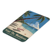 Vintage Travelli Insel Küste Landschaftlich Magnet (Linke Seite)