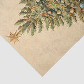 Vintage Tree Christmas Winter Aged Decoupage Seidenpapier (Ausschnitt)