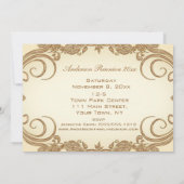 Vintage Tree Floral Wiedersehen Einladungen (Rückseite)