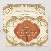 Vintage Tree Floral Wiedersehen Einladungen (Vorne/Hinten)
