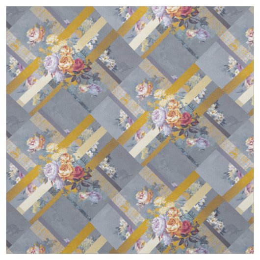 Vintage-Trellis-Blüte Stoff (Muster)
