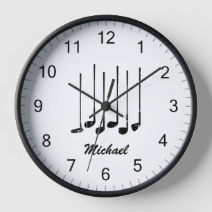 Vintage trendige moderne personalisierte Golfschlä Uhr