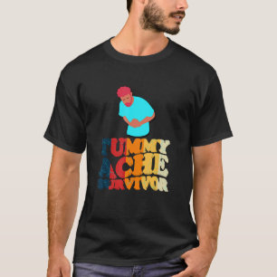 Vintage Trendy Retro Stolzer Tummy Ache Überlebend T-Shirt