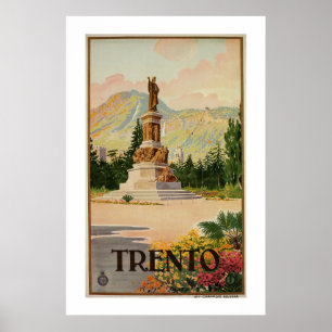 Vintage Trento Trent Italienische Reise Poster