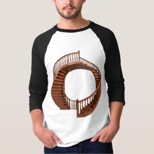 Vintage Treppe des Mystery 3/4 Sleeve T - Shirt