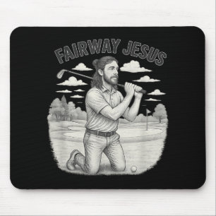 Vintage Treppe Jesu Christlich Golfer Jesus S.p Mousepad