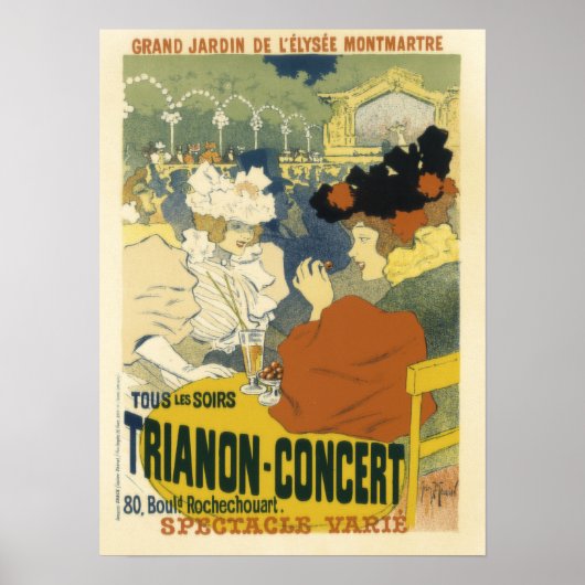 Vintage Trianon-Konzert-Werbung Poster (Vorne)