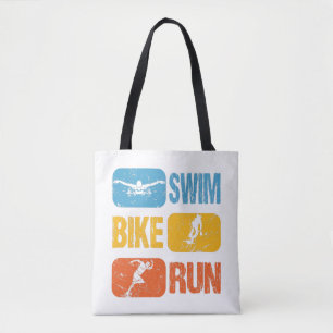 Vintage-Triathlon - Schwimmen Radfahren Laufen Tasche