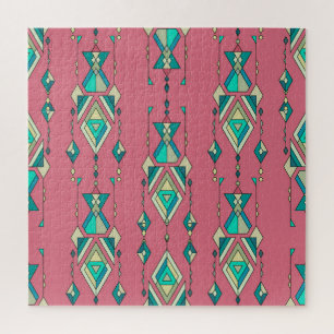 Vintage Tribal: Ethnisches nahtloses Muster Puzzle