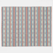 Vintage Tribalpfeile in Rot und Blau Fleecedecke (Vorderseite (Horizontal))