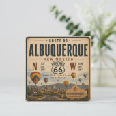 Vintage Tribut an die Skyline von Albuquerque (Stehend Vorderseite)