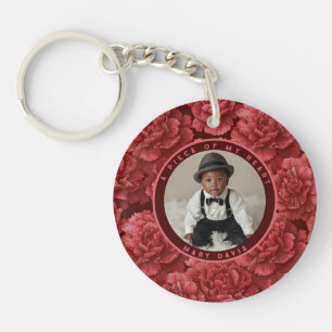 Vintage-Tribut-Geschenk Florale Nelke Schlüsselanhänger