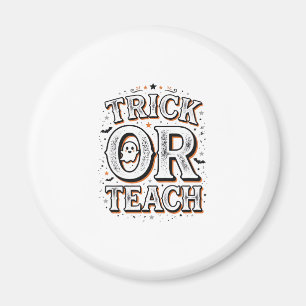 Vintage Trick Or Teach Halloween-Lehrer-Shirt-Des Magnet