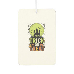 Vintage Trick or Treat Gruselhaus Halloween Dekor Autolufterfrischer