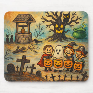 Vintage-Trick-or-Treat-Halloween-Mauspad Mousepad