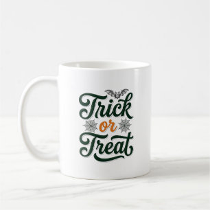 Vintage-Trick-or-Treat-Halloween-Typografie-Design Kaffeetasse