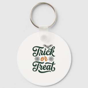 Vintage-Trick-or-Treat-Halloween-Typografie-Design Schlüsselanhänger