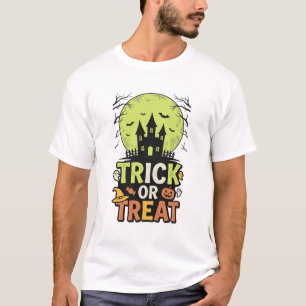 Vintage Trick or Treat Spukhaus Halloween Dekor T-Shirt