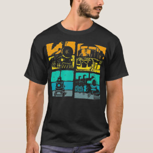 Vintage Triebzüge Dampflokomotive Eisenbahn Retro T-Shirt