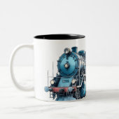 Vintage Triebzuglokomotive Zweifarbige Tasse (Links)