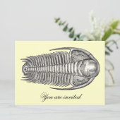 Vintage Trilobit-Einladung Einladung (Stehend Vorderseite)