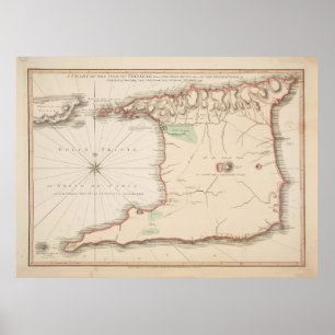 Vintage Trinidad Island Map (1793) Poster