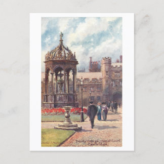 Vintage Trinity College, Great Court, Cambridge Postkarte