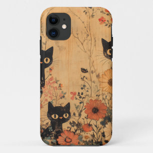 Vintage Trio Schwarzer Katzen Case-Mate iPhone Hülle