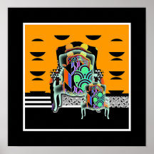 Vintage Triple-Geo-Sessel