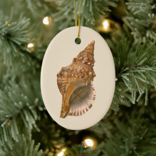 Vintage Triton Seashell Muschel, Meerestiere Keramik Ornament