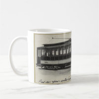Vintage Trolley-Tasse - Sieben und Transport zurüc