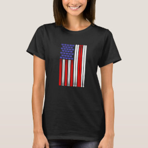 Vintage-Trommler USA-Flagge Trommler Trommeln Gra T-Shirt
