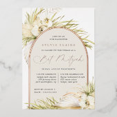 Vintage Tropen | Bat Mitzvah Folieneinladung (Vorderseite)