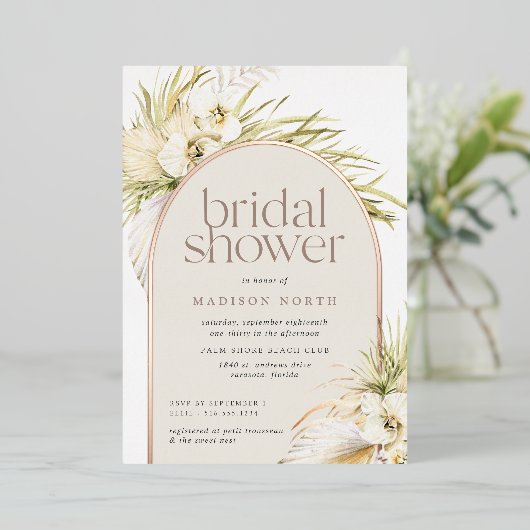 Vintage Tropen | Einladung von Brautpartys (Stehend vorne)