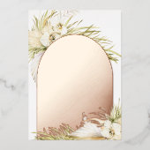 Vintage Tropen | Festliche Probe Abendessen Folieneinladung (Vorderseite)