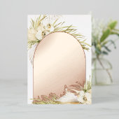 Vintage Tropen | Festliche Probe Abendessen Folieneinladung (Stehend vorne)