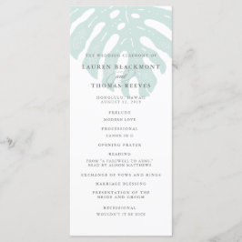 Vintage Tropen-Hochzeitsprogramme Programm