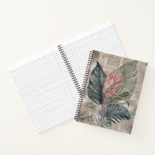 Vintage Tropen: Maui Protea Notizblock