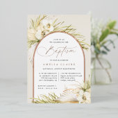 Vintage Tropen | Taufe Folieneinladung (Stehend vorne)