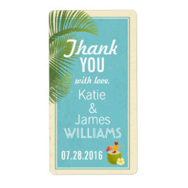 Vintage Tropeninsel Luau Danke Label