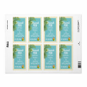 Vintage Tropeninsel Luau Danke Label (Vorne)