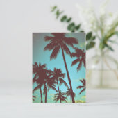 Vintage Tropenpalmen Postkarte (Stehend Vorderseite)
