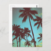 Vintage Tropenpalmen Postkarte (Vorne/Hinten)