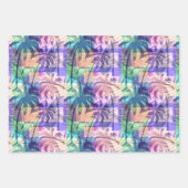 Vintage Tropenpalmenbaumkollage Geschenkpapier Set (Vorderseite 3)